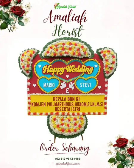 Papan Bunga Pernikahan Sidakaya